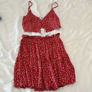 Princess Polly red floral set